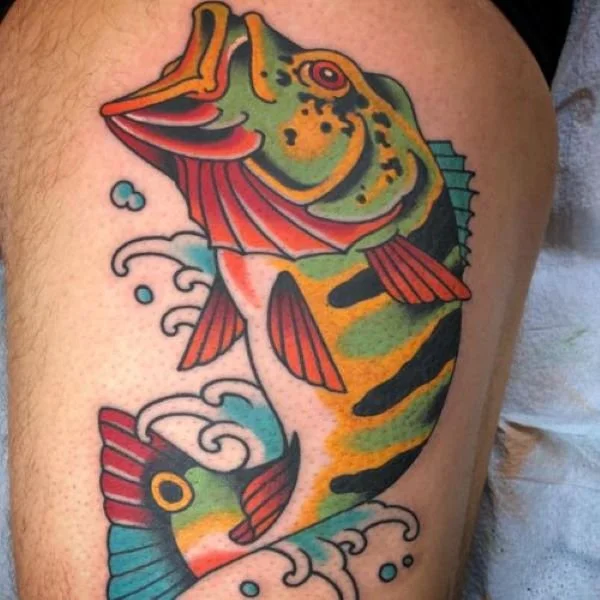 Tattoo Leaping Peacock bass