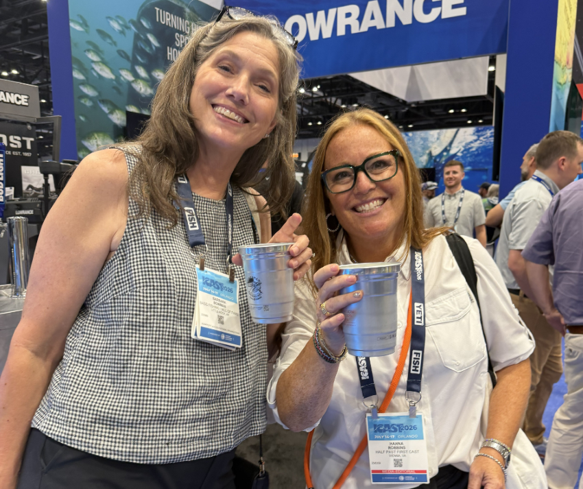 Barbara Bowman and Hanna Robbins at Lowrance Booth ICAST 2026