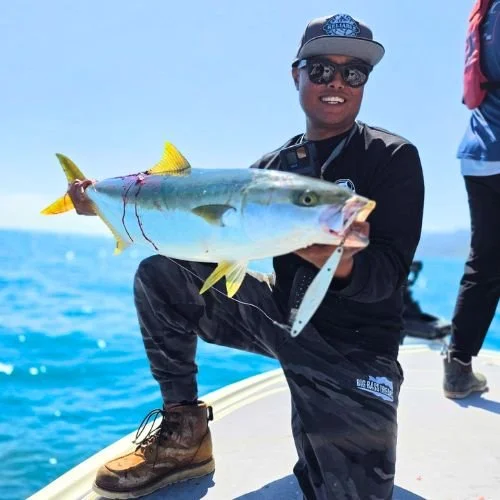 Oliver Ngy California yellowtail on a surface iron
