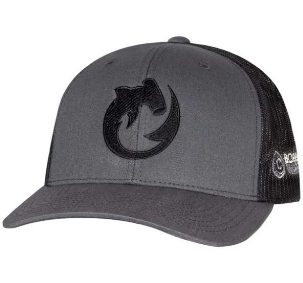 Born of Water circling hammerhead shark trucker hat