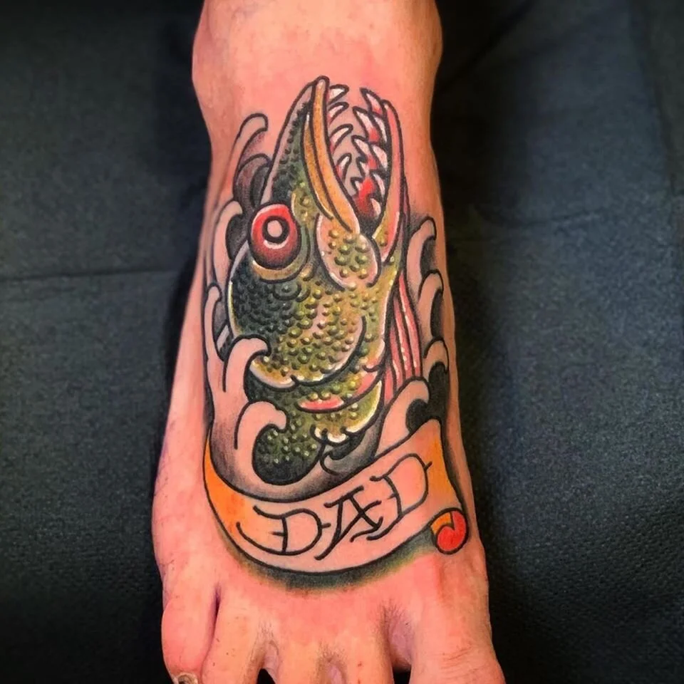 Iron Heart tattoo Des Moines walleye