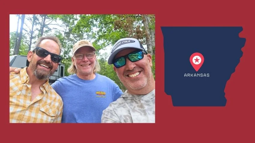 Joe Lineberry, Kevin Short and Pete Robbins at Greers Ferry Arkansas