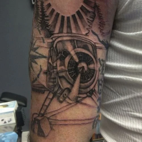 propeller plane tattoo