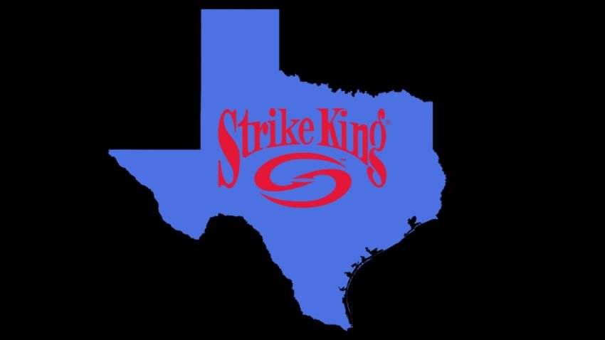 Strike King Lure Company logo in the outline of the state of Texas
