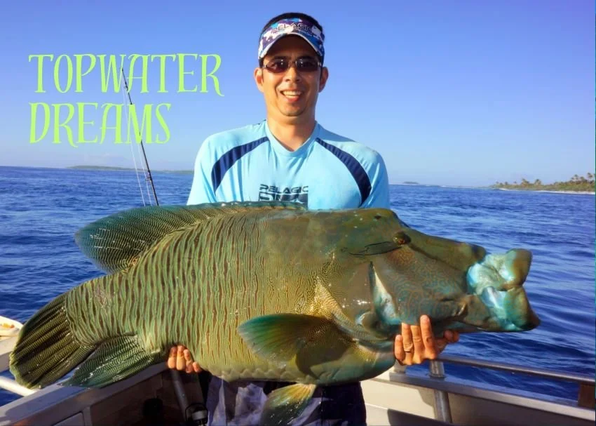 Dan Smith with a Napoleon  Wrasse from the Cook Islands