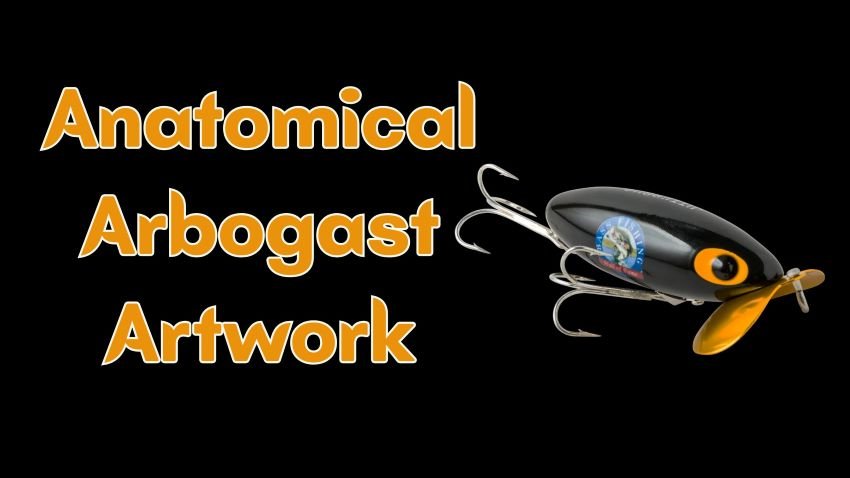 Black Arbogast Jitterbug with Bass Fishing Hall of Fame logo