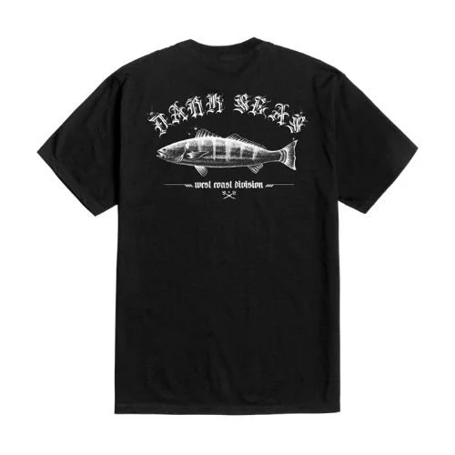Black t-shirt west coast white seabass