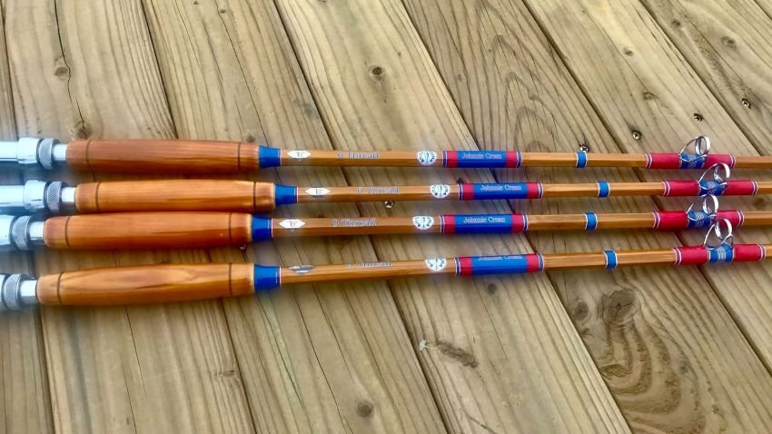 California offshore six-sided bamboo fishing rods
