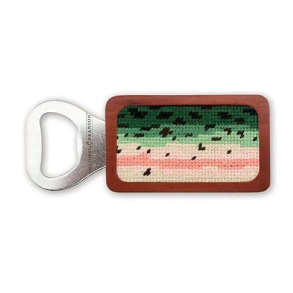 Smathers & Branson Needlepoint rainbow trout bottle opener