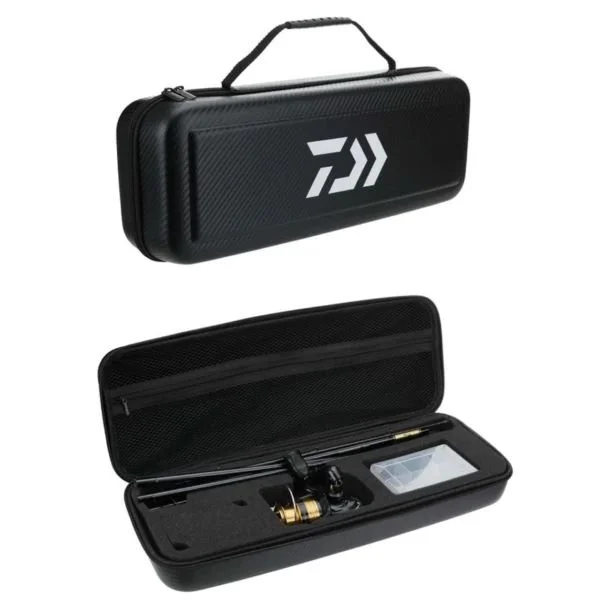 Daiwa travel spinning rod and reel combo with case
