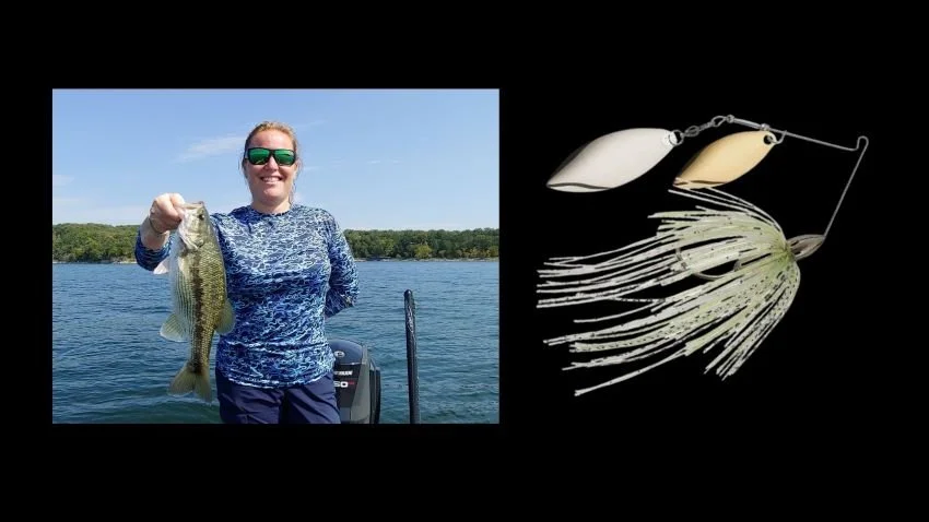 Spotted bass war eagle spinnerbait