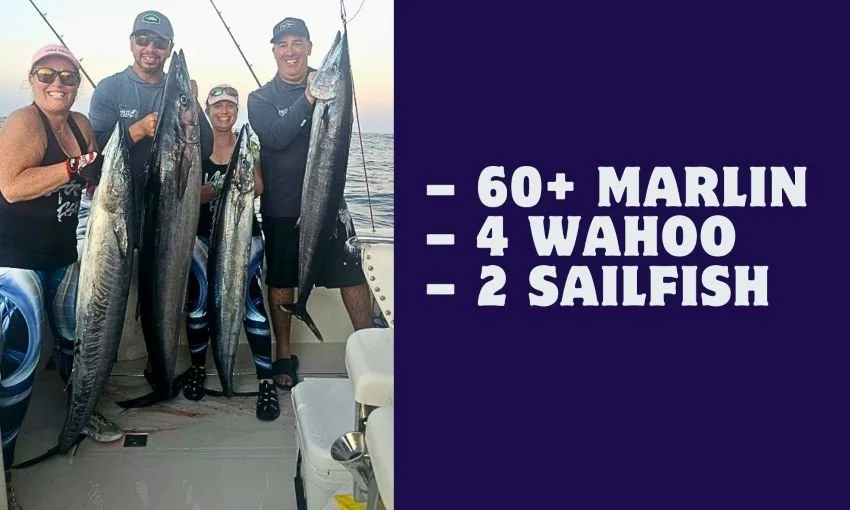 Anglers with four wahoo Magdalena Bay November 2025