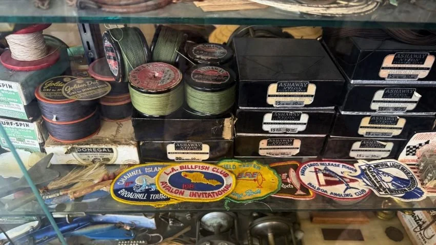 Antique west coast offshore fishing tackle