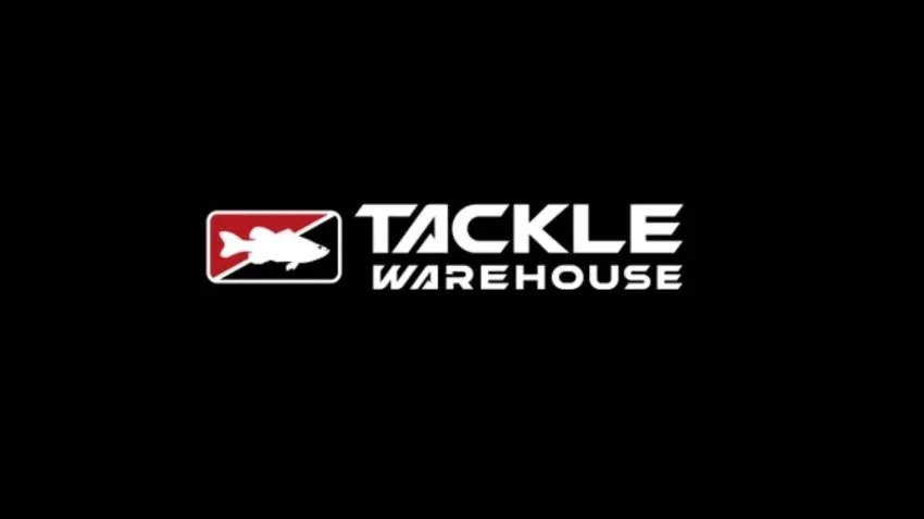 tackle warehouse logo on black background