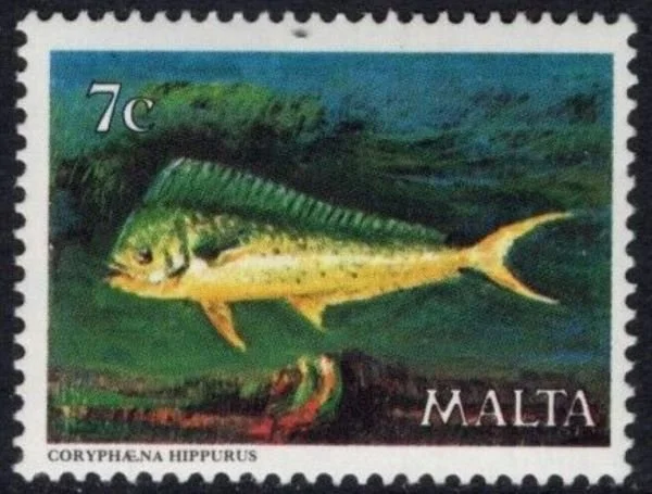 Mahi Mahi Postage Stamp from Malta