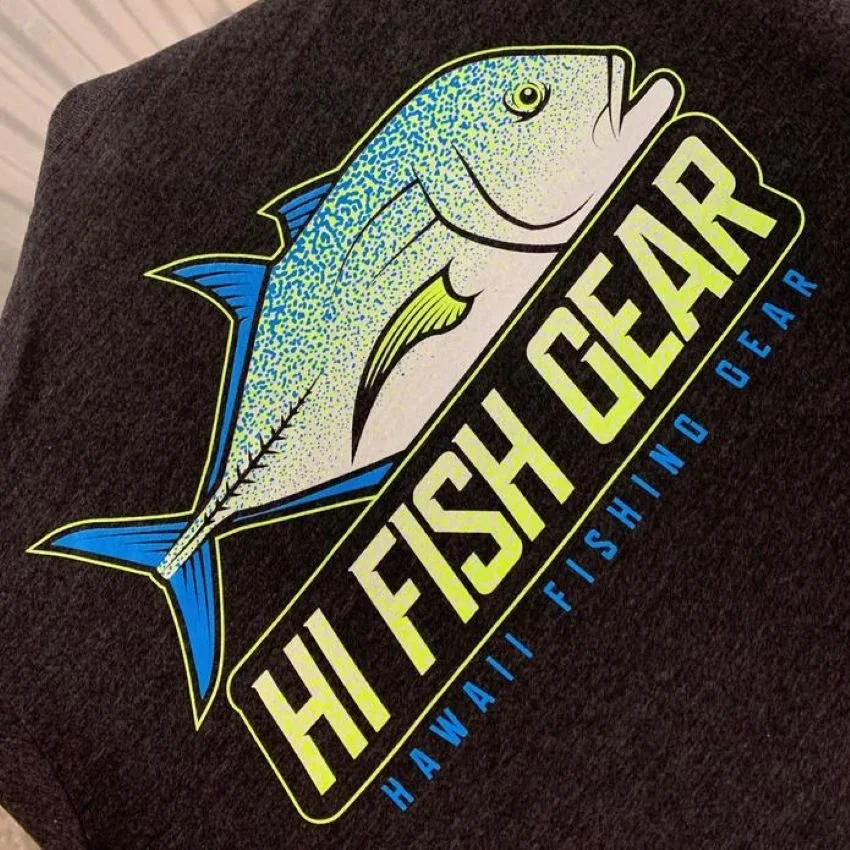 colorful ulua omilu t-shirt on closeout