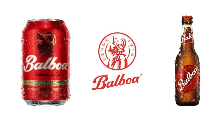 Can and Bottle of Balboa Beer with company logo Desde 1910