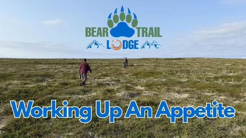 Hiking across Alaskan tundra to a remote fly fishing spot
