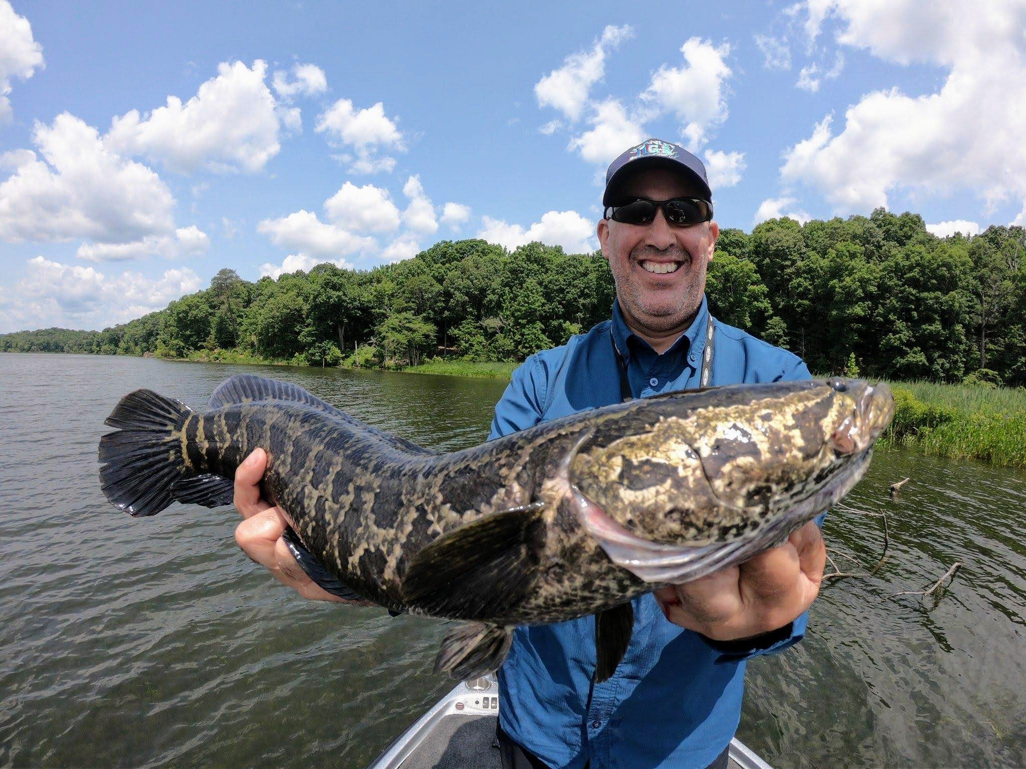 Pete Robbins with a trophy Potomac River snakehead