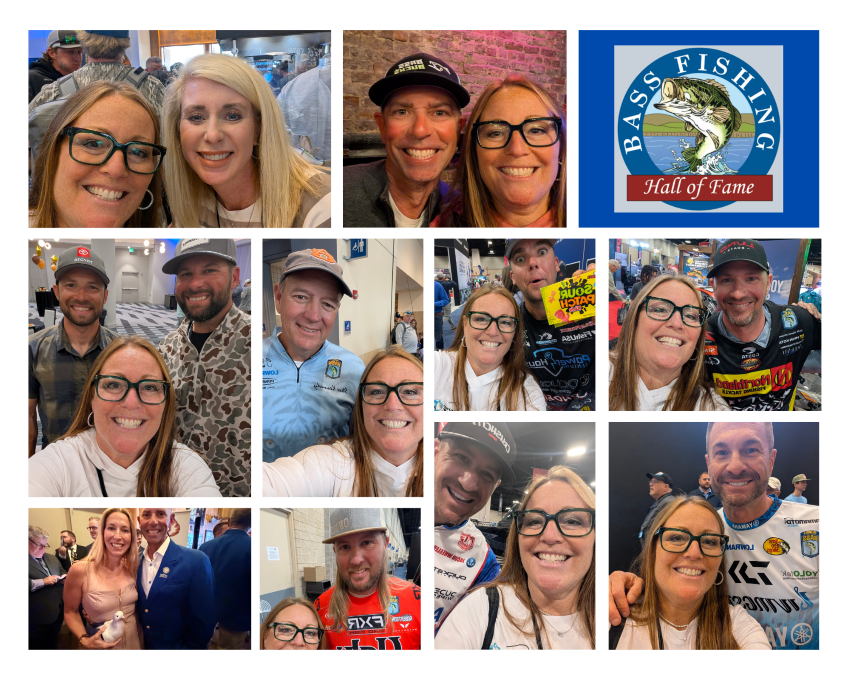 Hanna Robbins with top professional bass fishing anglers
