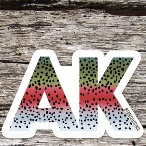 AK rainbow trout pattern decal