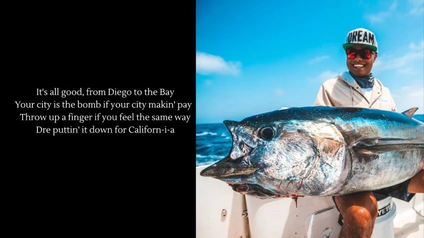 Oliver Ngy bluefin tuna with Tupac lyrics