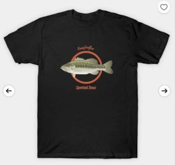 Black reefhorse spotted bass t-shirt