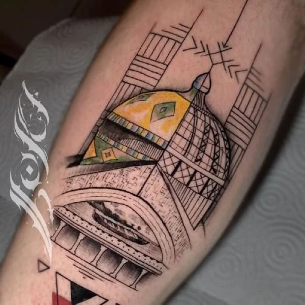 realistic tattoo Manaus Teatro Amazonas