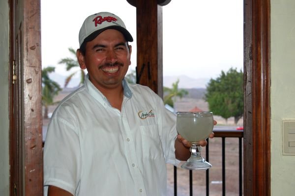 Samuel Haros Noriega with a famous Anglers Inn International Margarita (no salt)