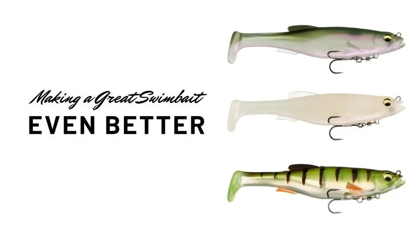 Three popular colors of Megabass Magdraft rigged