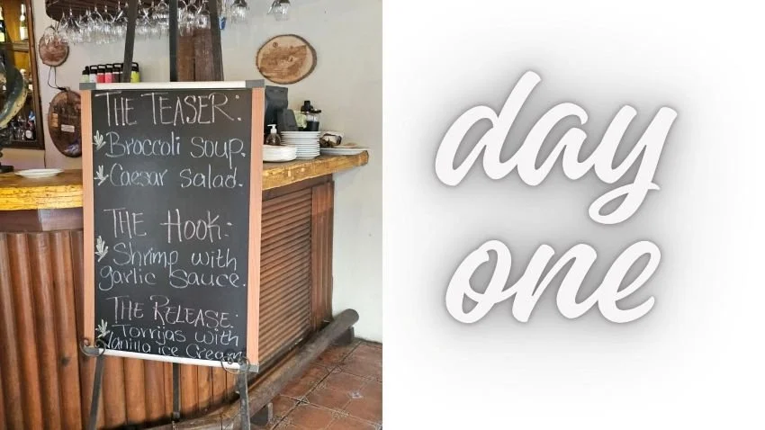 Menu Board Casa Vieja Lodge