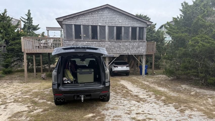 Chevrolet Suburban parked at a beach house in Outer Banks NC