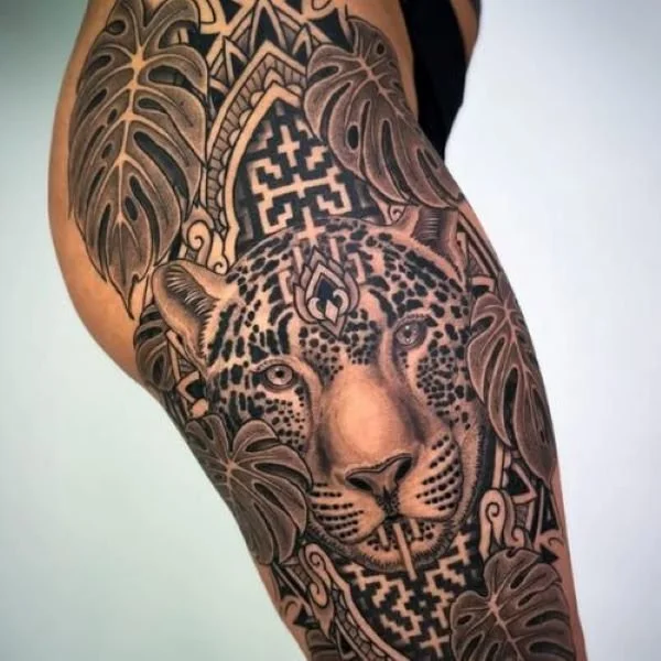 Tribal Amazon Jungle Jaguar Tattoo