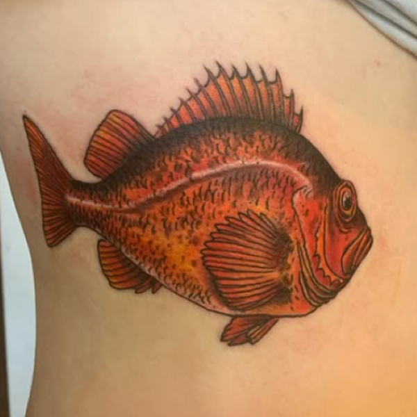 yelloweye rockfish colorful tattoo