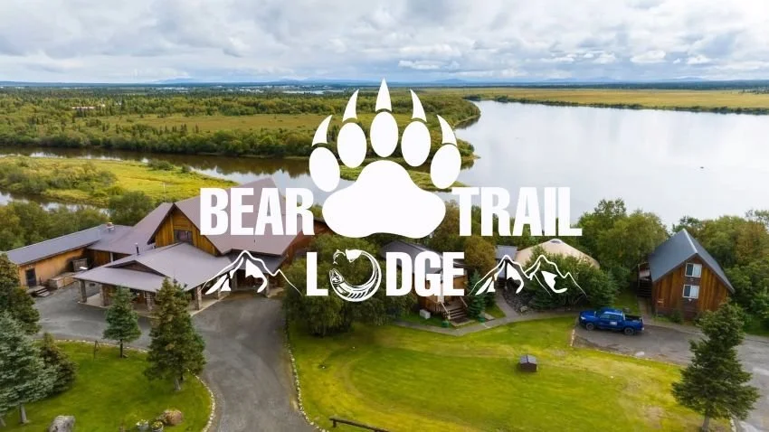 Overhead view of Bear Trail Lodge in King Salmon, Alaska