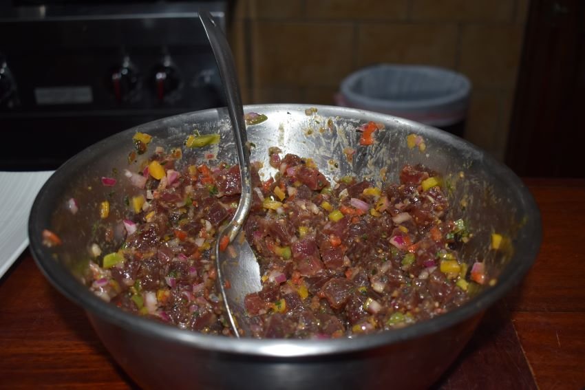 Ingredients for tuna poke