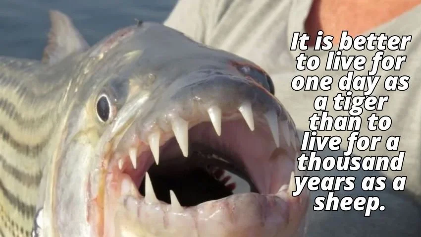 Zambezi River tigerfish mouth