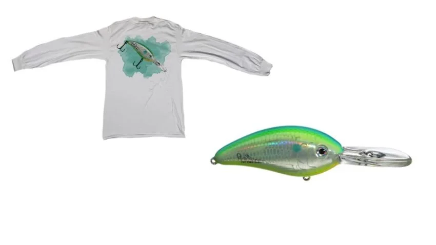 Bill Dance long sleeve shirt Fat Free Shad crankbait