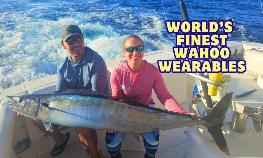 Mike Yee and Samantha Sukupcak with trophy wahoo from Magdalena Bay