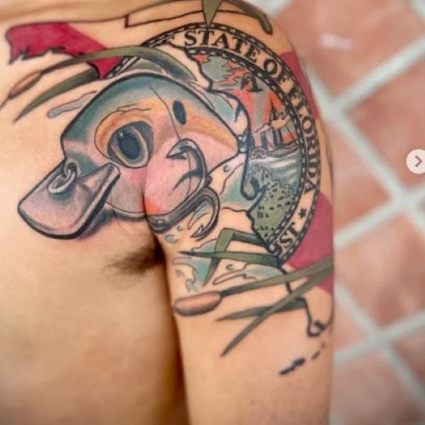 Tiger Shark Tattoo Studio KVD 1.5 crankbait state of Florida