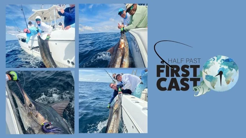 Marlin caught on Half Past First Cast Hosted fishing trips to Central America