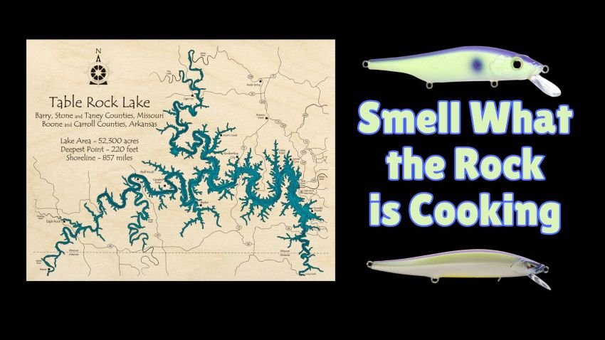 Map of Table Rock Lake and Table Rock Shad Jerkbaits