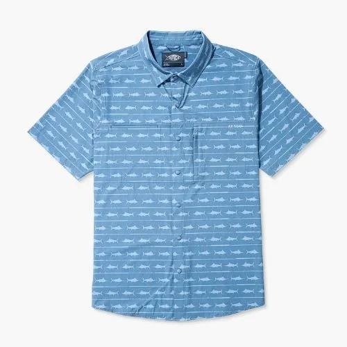AFTCO short sleeve button down shirt marlin