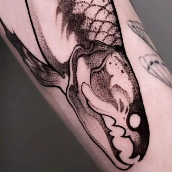 Skeleton hoplias tattoo