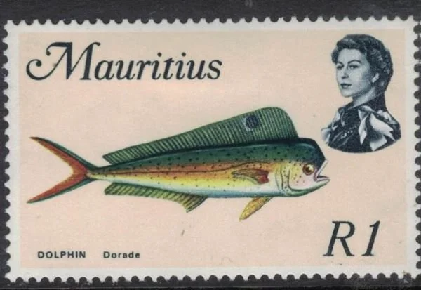 Dolphin Dorado postage stamp from Mauritius