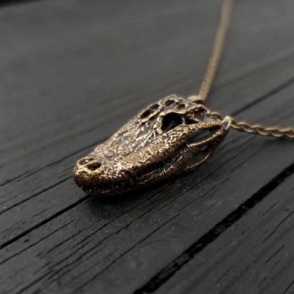 Moon Raven Designs Alligator Skull Necklace