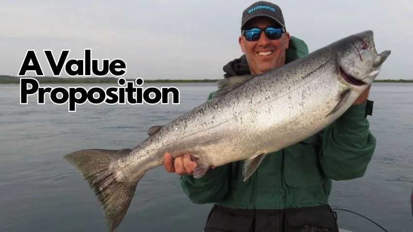 Pete Robbins with King Salmon on Naknek River Alaska