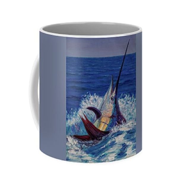 Manuel Lopez Marlin themed coffee mug