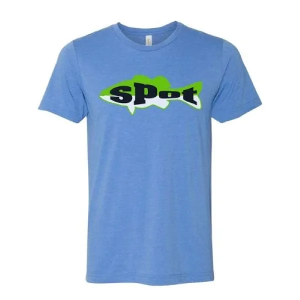 BassAttitude Spotted Bass Silhouette t-shirt blue