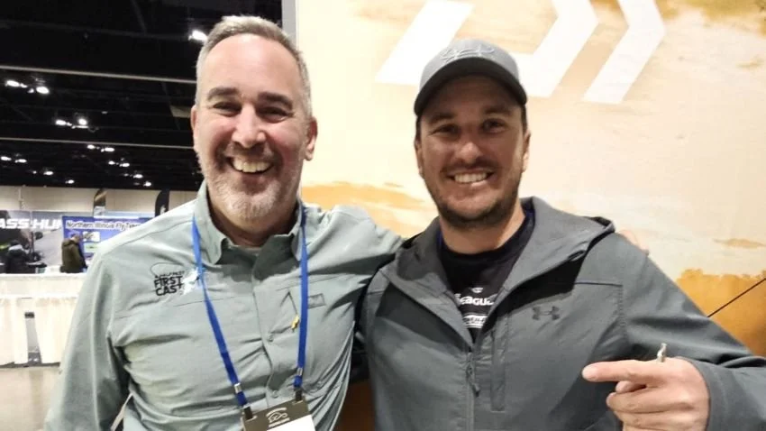 Pete Robbins with two-time Bassmaster Elite Series Angler of the Year Chris Johnston